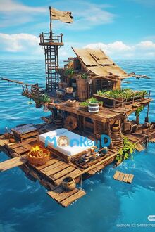 Bắt Đầu Sinh Tồn Bằng Một Cái Bè Rách